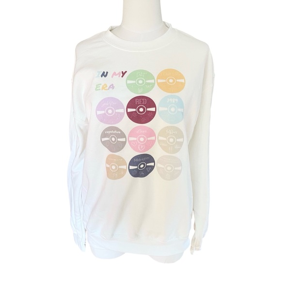 Gildan Tops - Taylor Swift In My Era Album CDs Crew Neck Lightweight Sweatshirt Size M